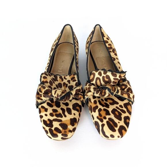 Jack Rogers Holly Leopard Print Haircalf Loafers Size 5 - Picture 4 of 10